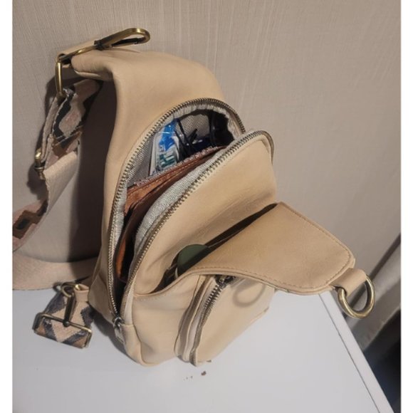 KFXFENQ Women Leather Crossbody Sling Backpack